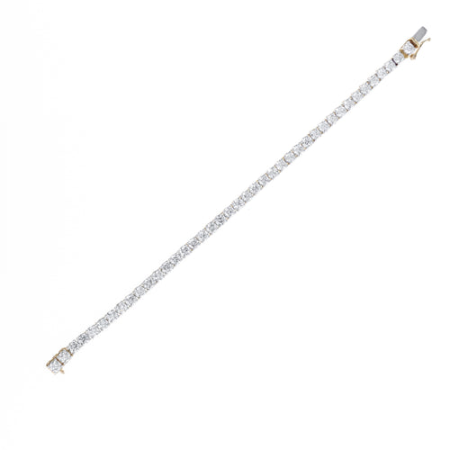 Lab Grown 10.88 Carat Round Diamond Tennis Bracelet - Queen May