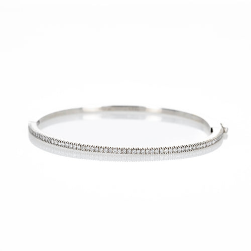 18K White Gold Hidalgo Diamond Bangle - Queen May