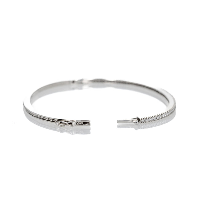 18K White Gold Hidalgo Diamond Bangle - Queen May