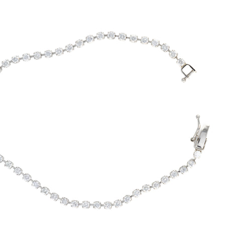 Platinum 2 Carat Round Diamond Floating Tennis Bracelet - Queen May