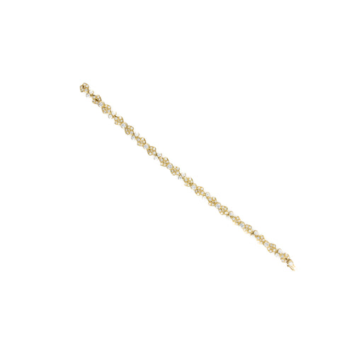 18K Yellow Gold 4 Carat Diamond Bow Bracelet - Queen May