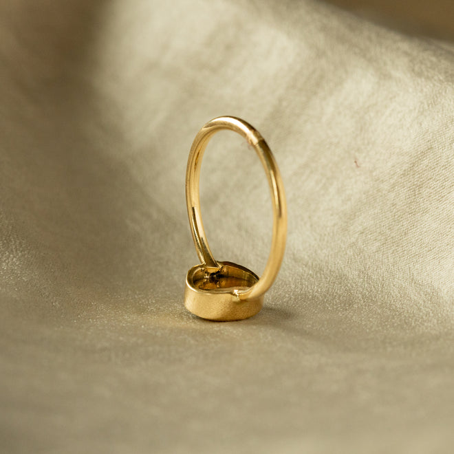 Handmade 18K Gold 0.72 Carat Opal Bezel Ring - Queen May