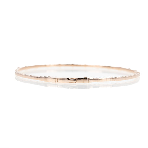 14K Gold 0.20 Carat Diamond Flexible Bangle - Queen May