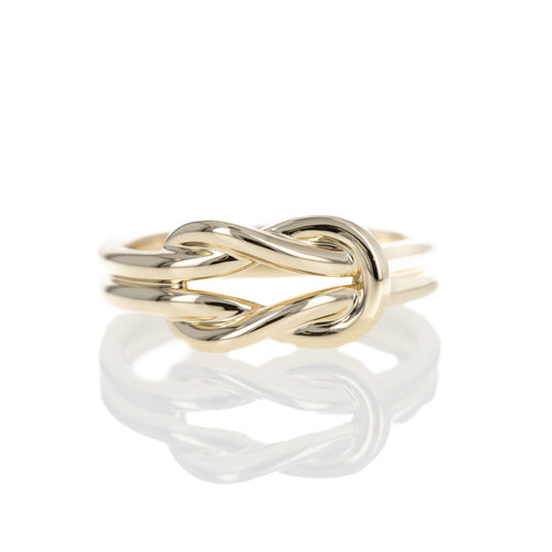 14K Yellow Gold Infinity Knot Ring - Queen May