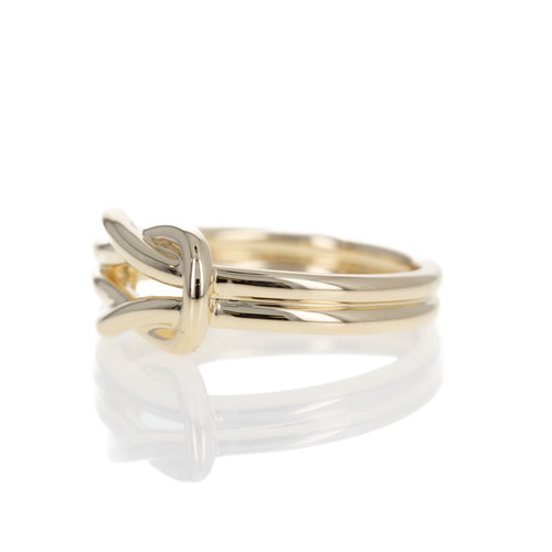 14K Yellow Gold Infinity Knot Ring - Queen May