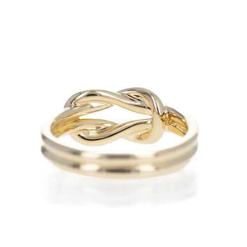 14K Yellow Gold Infinity Knot Ring - Queen May