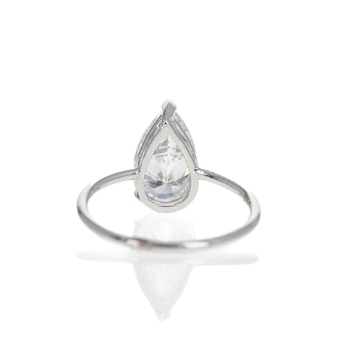 Lab Grown 2.04 Carat Pear Diamond Engagement Ring - Queen May