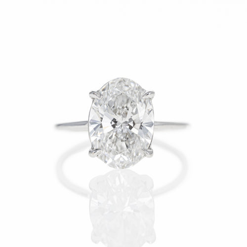 Lab Grown 2.17 Carat Oval Diamond Engagement Ring - Queen May