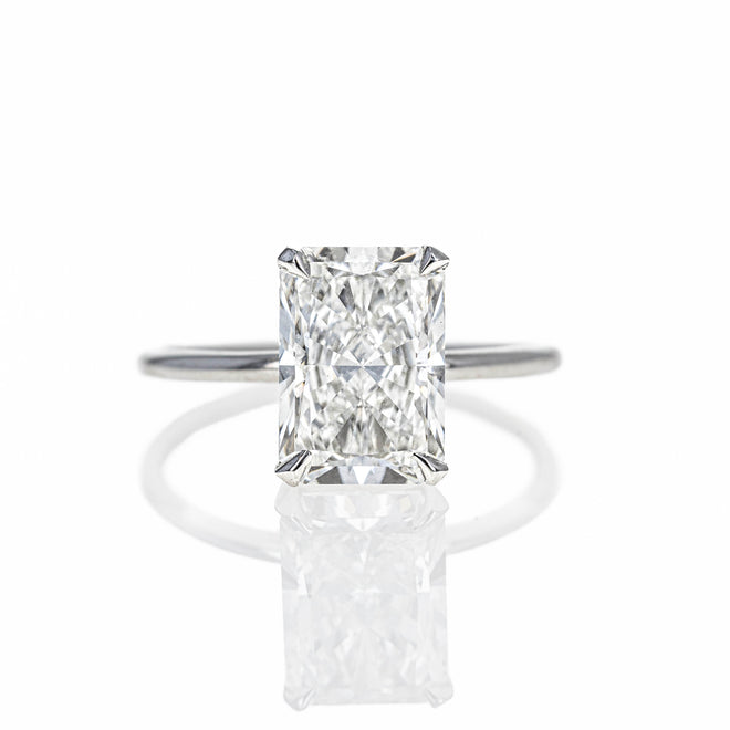 Lab Grown 6.02 Carat Radiant Diamond Engagement Ring - Queen May