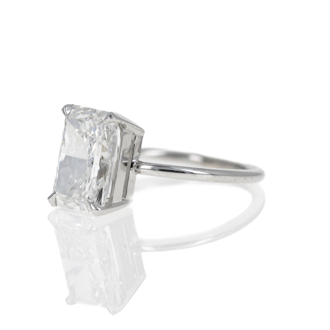 Lab Grown 6.02 Carat Radiant Diamond Engagement Ring - Queen May