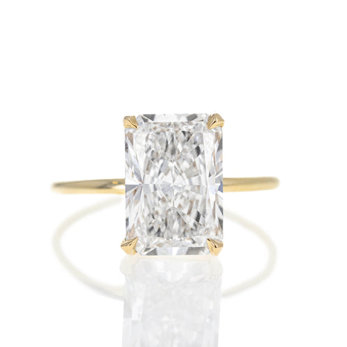 Lab Grown 4.41 Carat Radiant Diamond Engagement Ring - Queen May