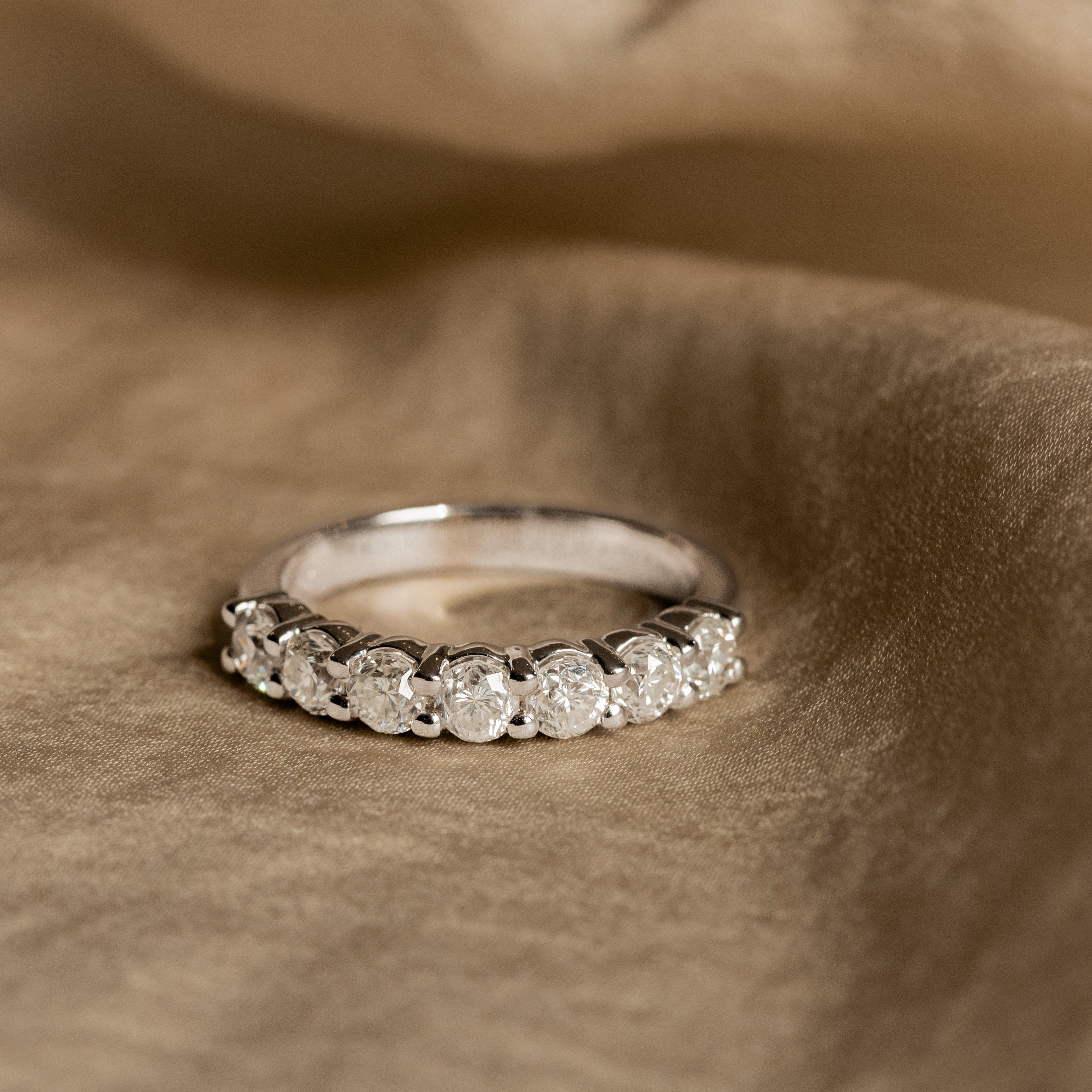 18ct Gold Seven Stone Diamond Eternity Ring | 0.62ct – John Ross Jewellers
