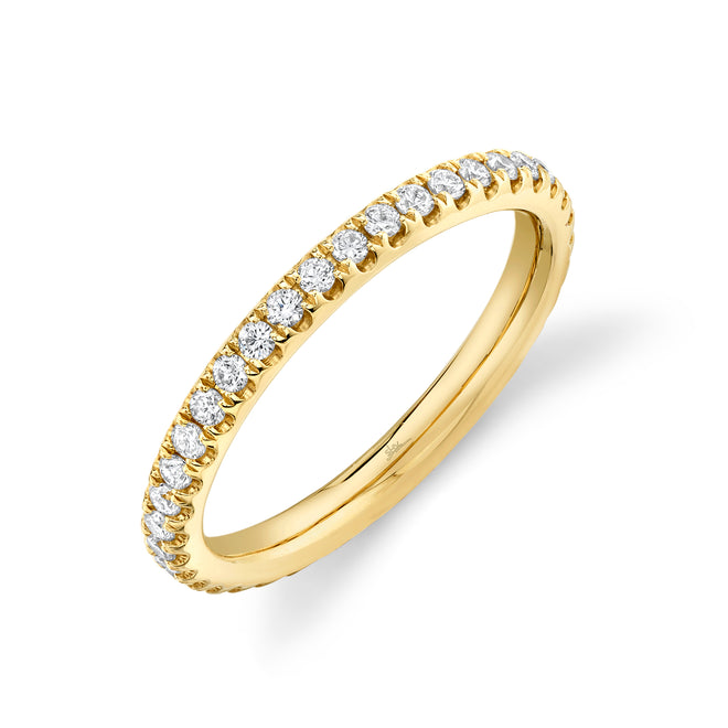 14K Gold 0.58 Carat Total Weight Round Diamond Eternity Band - Queen May