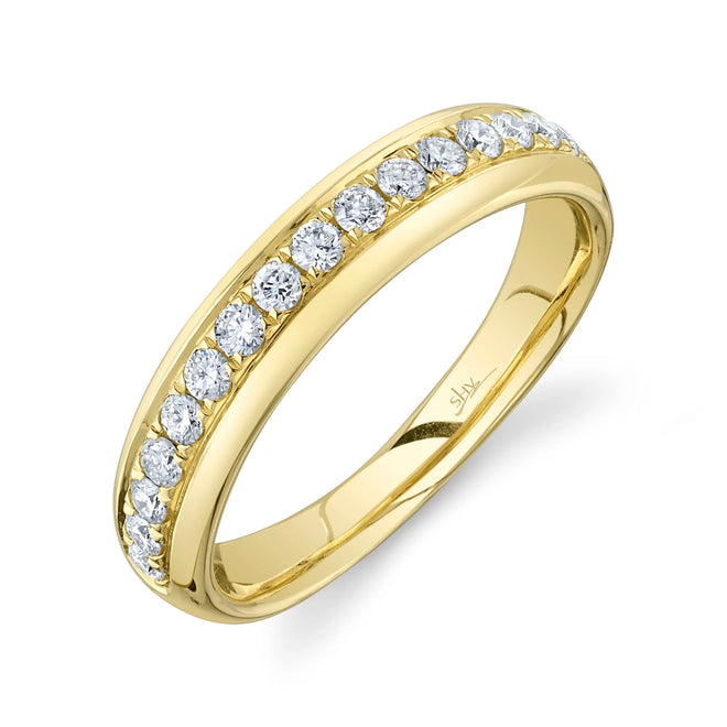 14K Gold 0.35 Carat Diamond Channel Wedding Band - Queen May