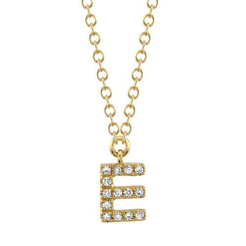 14K Gold Diamond Initial Necklace - Queen May