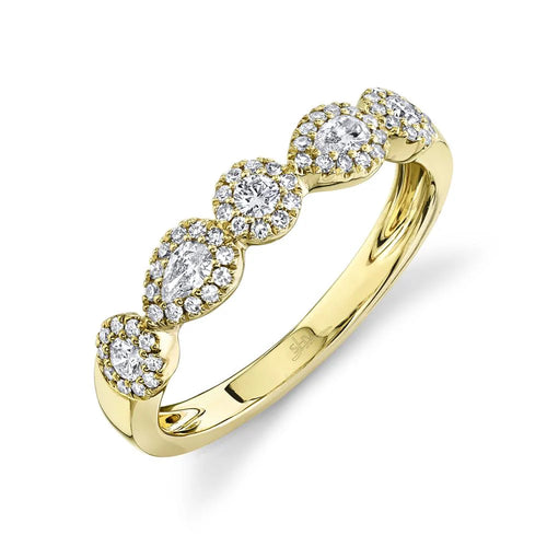 14K Yellow Gold 0.40 Carat Diamond Wedding Band - Queen May