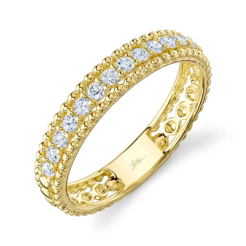 14K Gold 0.28 Carat Diamond Wedding Band - Queen May