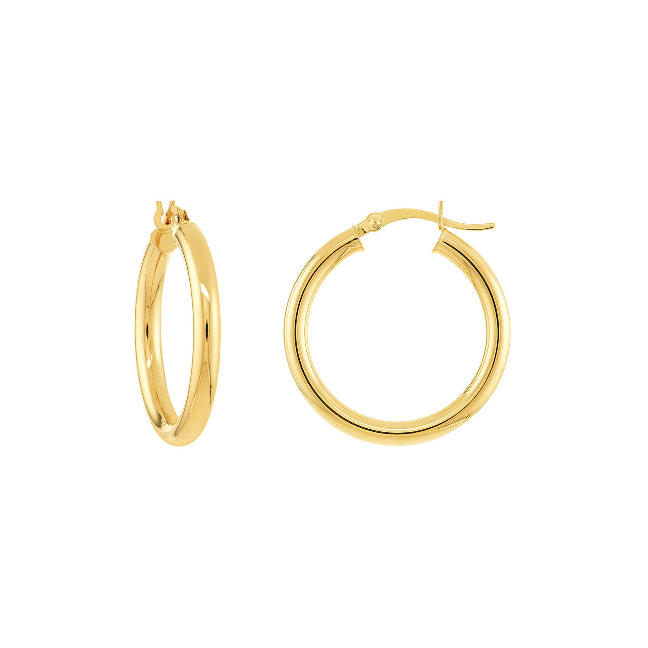 10k Gold Sparkle Cut Edge Medium 3mm Polished Hoop Earrings Measures  26.75x25mm Wide 3mm Thick Jewelry Gifts for Women - Walmart.com