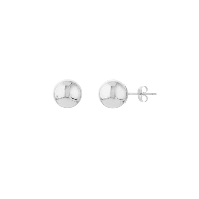 14K Gold 6mm Polished Ball Stud Earrings - Queen May