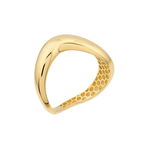 14K Yellow Gold Swirl Band - Queen May