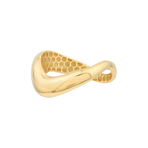 14K Yellow Gold Swirl Band - Queen May