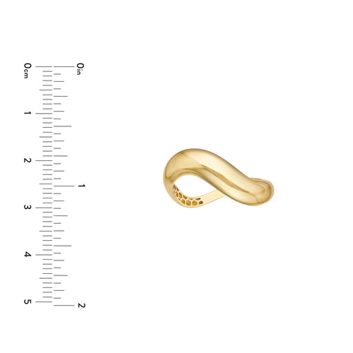 14K Yellow Gold Swirl Band - Queen May