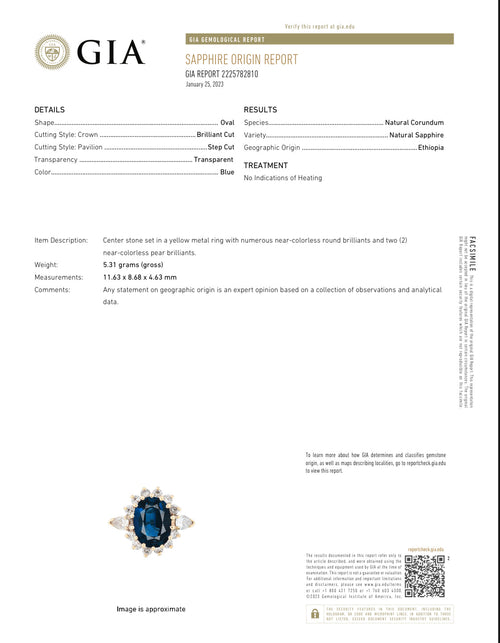 4.24 Carat Natural No Heat Sapphire Trillion Diamond Three Stone Ring - Queen May