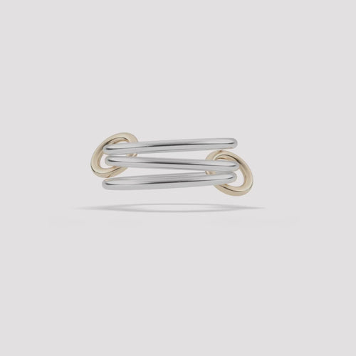 Spinelli Kilcollin Solarium SG 18K Yellow Gold & Sterling Silver Link Ring