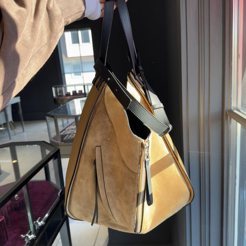 Loewe Suede Hammock Bag Brown - Queen May