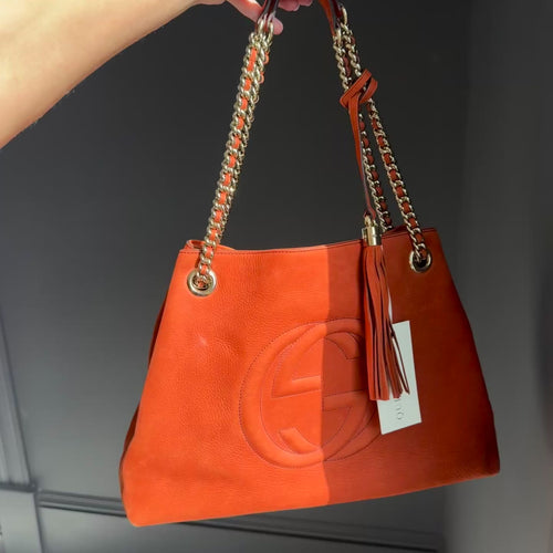 Gucci Soho Rust Suede Bag