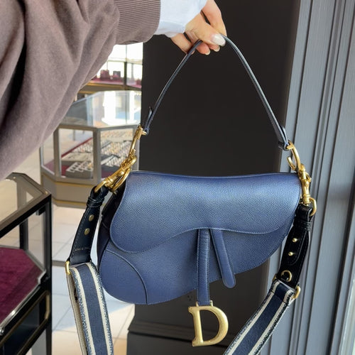 Dior Saddle Bag With Additional Canvas Strap - Queen May