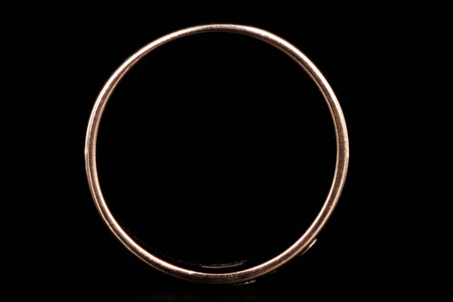 Art Deco "1912" 14K Rose Gold Wide Band - Queen May