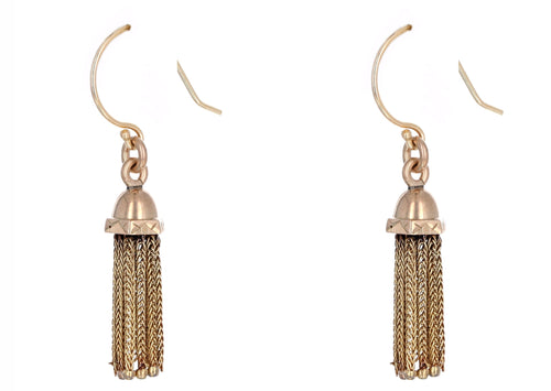 Victorian 14K Yellow Gold Tassel Earrings - Queen May
