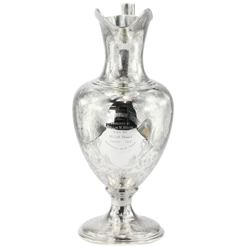 Antique Gorham Sterling Silver Ewer 17.5" Hambletonian Trophy 1915 Goshen NY - Queen May
