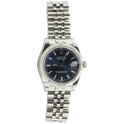 Rolex Oyster Perpetual Dateadjust 31MM 178274 Wrist Watch Unisex Steel &18k Bezel - Queen May