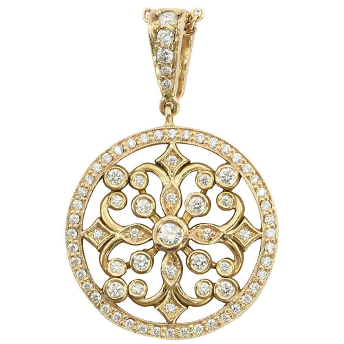 18K Rose Gold & Diamond Penny Preville Lace Pendant Necklace - Queen May