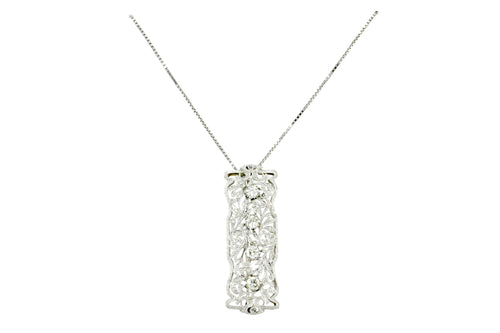 Platinum Convertible Diamond Brooch Pendant c.1920's - Queen May