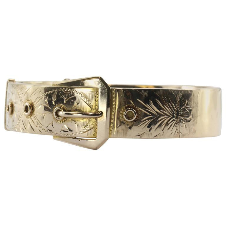 Tiffany & Co. Sapphire Diamond Platinum 14 Karat Yellow Gold Woven Mesh Belt  Buckle Vintage Bracelet | Wilson's Estate Jewelry
