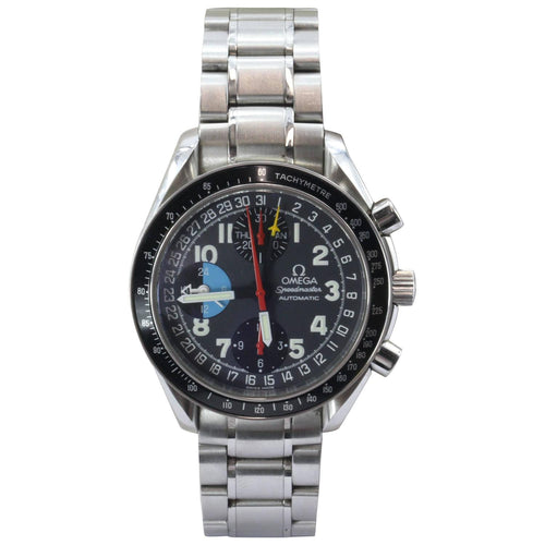 Omega Speedmaster GMT Automatic Mark 40 Chronograph Model 175.0084 Watch w/ box - Queen May