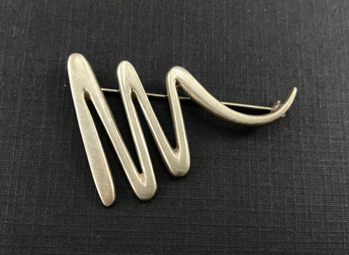 Tiffany & Co Sterling Silver Paloma Picasso Scribble Zig Zag Brooch Pin - Queen May