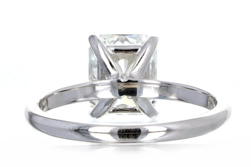 14K White Gold 2.01 Carat Radiant Diamond Solitaire Engagement Ring GIA Certified - Queen May