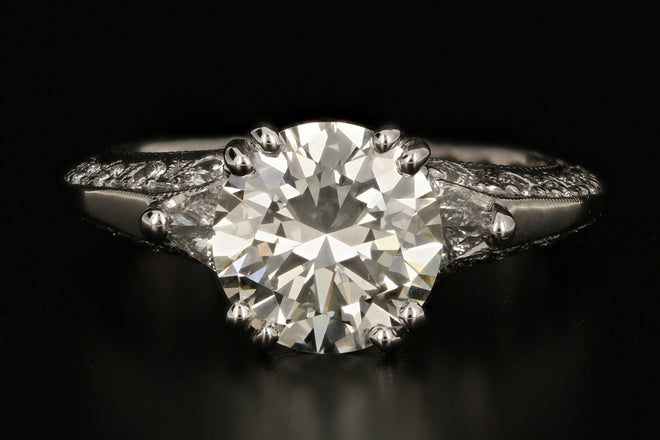 Tacori Platinum 2.3 Carat Diamond Ring GIA Certified - Queen May