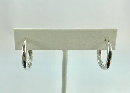 Tiffany & Co Sterling SIlver Cushion Hoop Earrings - Queen May
