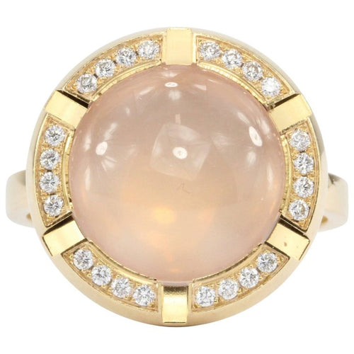 Chaumet Class One Croisiere Rose Quartz Diamond Ring size 8 - Queen May