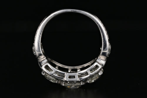 Art Deco Platinum Old European Cut 3 Stone Diamond Engagement Ring c.1920's - Queen May