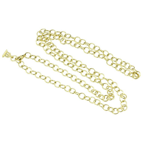 Temple St. Clair 18K Yellow Gold Classic Oval Link Necklace 32" - Queen May