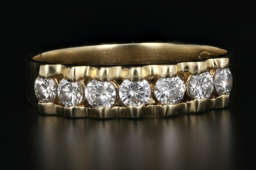 14K Yellow Gold .70 CTW Diamond Half Eternity Band - Queen May