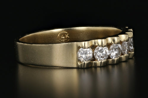 14K Yellow Gold .70 CTW Diamond Half Eternity Band - Queen May