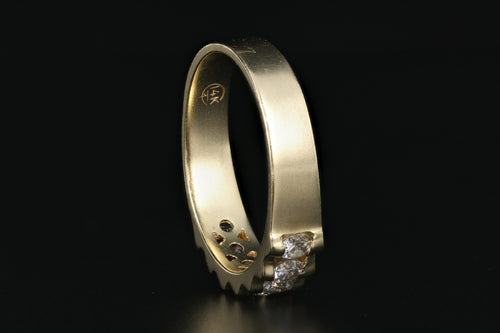 14K Yellow Gold .70 CTW Diamond Half Eternity Band - Queen May