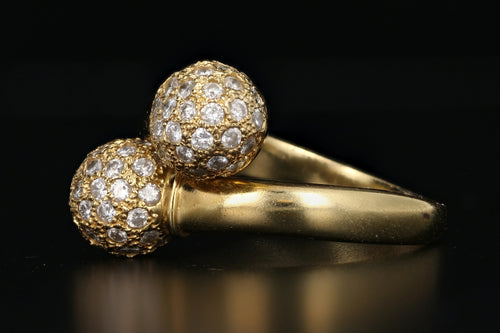 18K Yellow Gold .75 CTW Diamond Ball Ring - Queen May